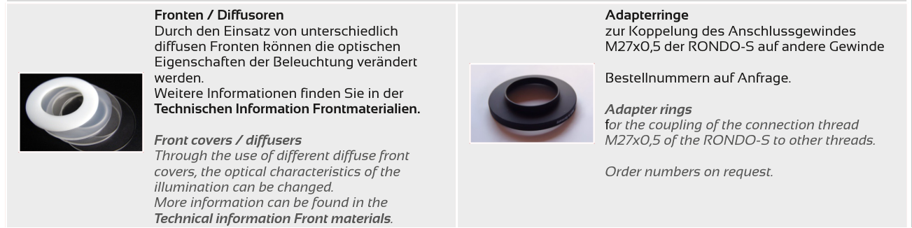 Zubehör und Optik – RONDO-S, Original Seite 3