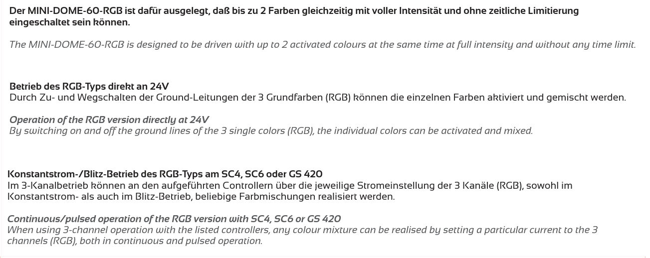 Technische Hinweise – MINI-DOME-60-RGB, Original Seite 2