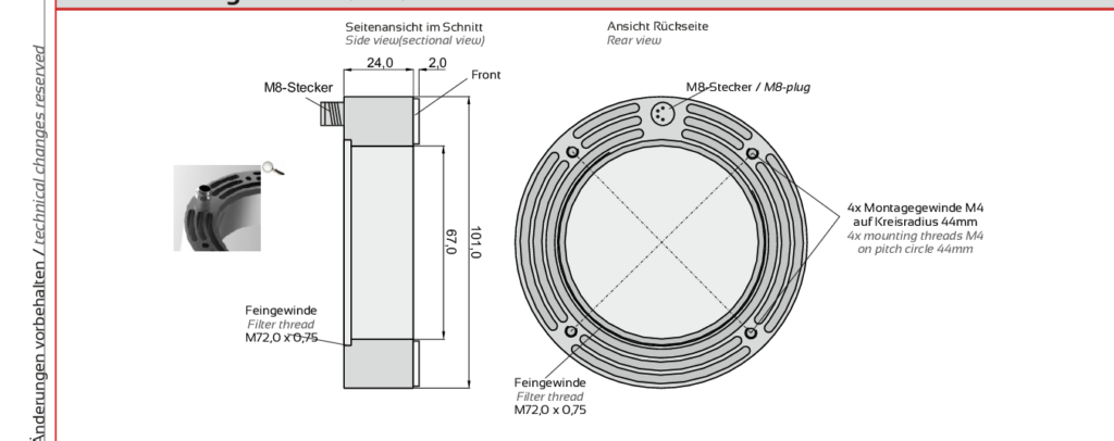 Maßzeichnung RONDO-LX